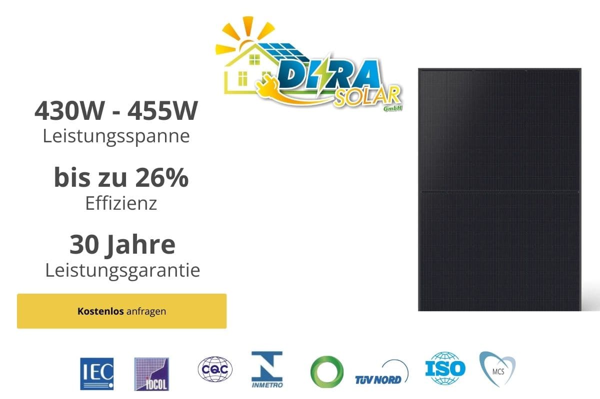 Ein Bild von den Solarmodulen von DIRA Solar